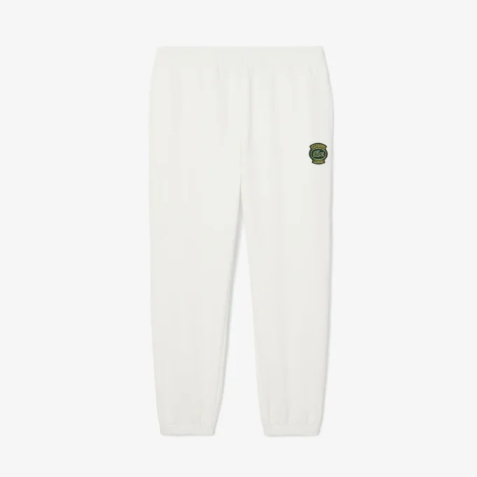 Pantalones de chándal de felpa con insignia para hombre