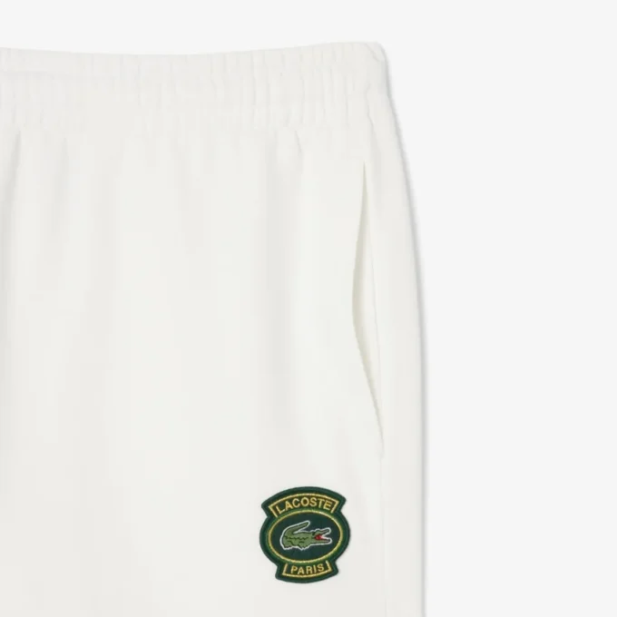 Pantalones de chándal de felpa con insignia para hombre