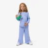 Pantalones de chándal de felpa con pernera acampanada para niña