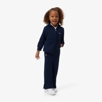 Pantalones de chándal de felpa con pernera acampanada para niña