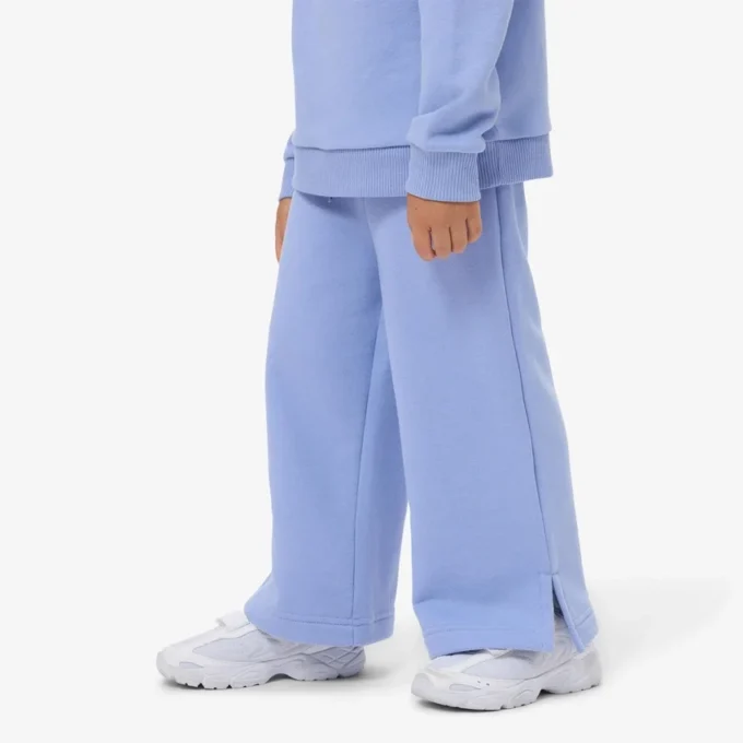 Pantalones de chándal de felpa con pernera acampanada para niña
