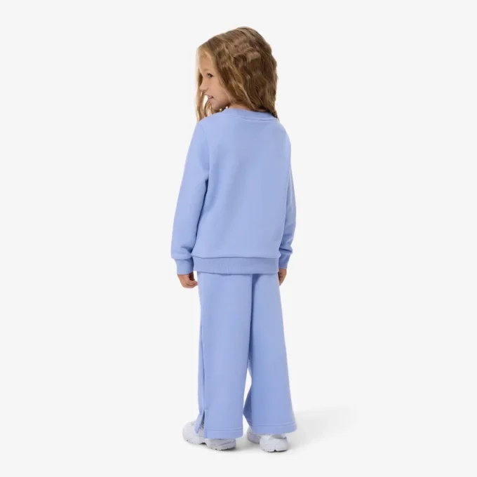 Pantalones de chándal de felpa con pernera acampanada para niña