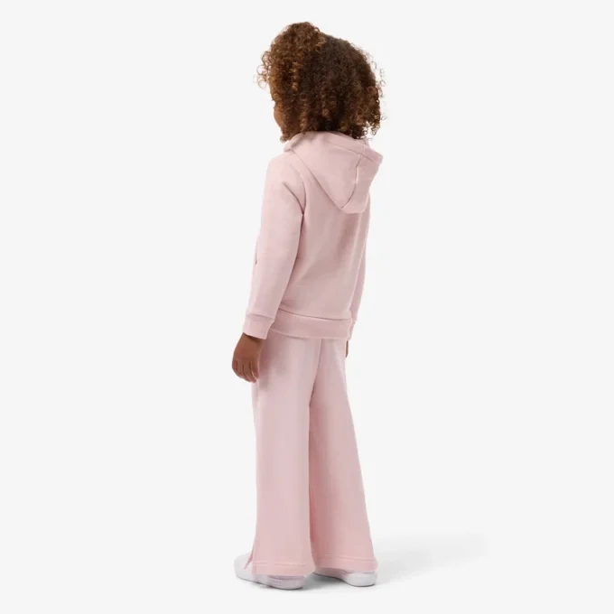 Pantalones de chándal de felpa con pernera acampanada para niña