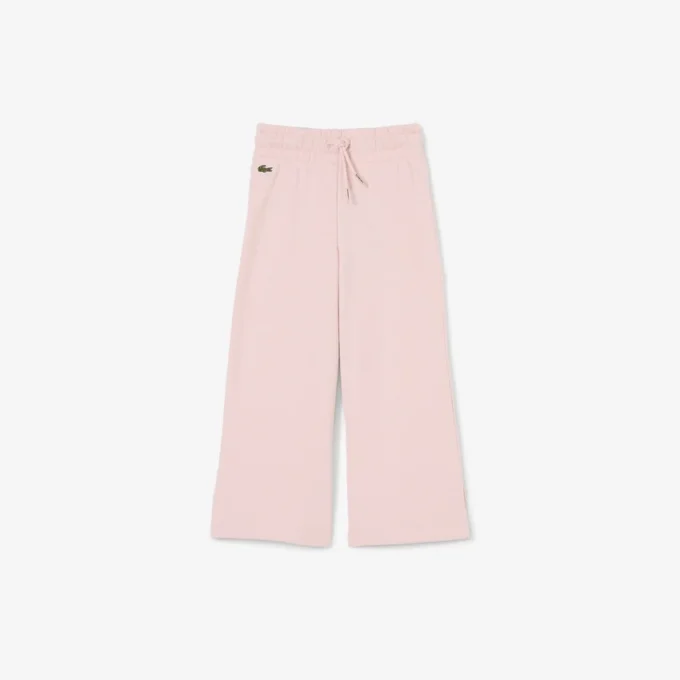 Pantalones de chándal de felpa con pernera acampanada para niña