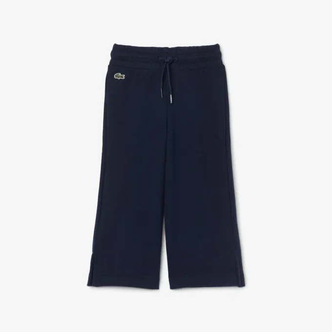 Pantalones de chándal de felpa con pernera acampanada para niña