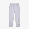 Pantalones de chándal de felpa de algodón con marca para hombre