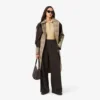 Pantalones de chándal de felpa de pierna ancha para mujer
