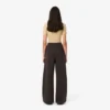 Pantalones de chándal de felpa de pierna ancha para mujer