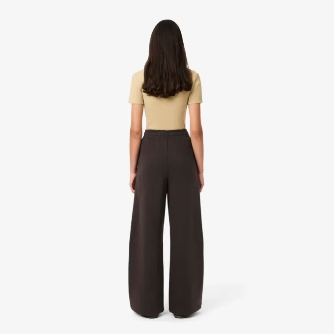 Pantalones de chándal de felpa de pierna ancha para mujer