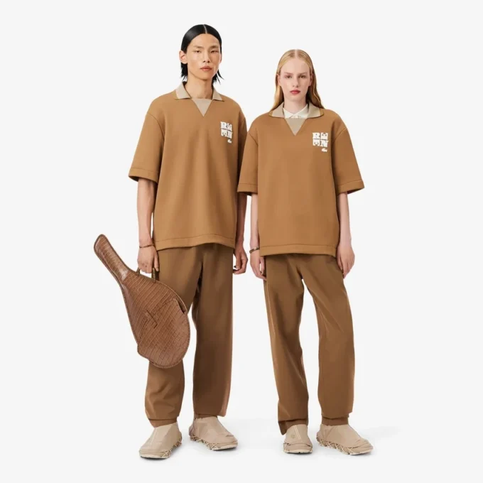 Pantalones de chándal de mezcla de lana de pasarela