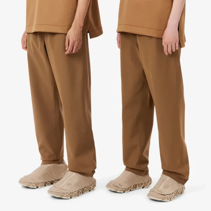 Pantalones de chándal de mezcla de lana de pasarela