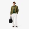 Pantalones de chándal de sarga plisados para hombre