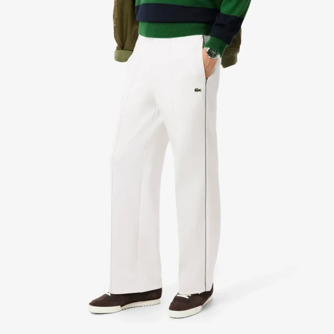 Pantalones de chándal de sarga plisados para hombre