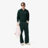 Pantalones de chándal de satén de corte holgado para hombre