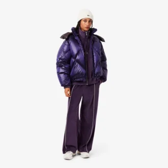Pantalones de chándal de terciopelo con ribetes para mujer