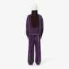 Pantalones de chándal de terciopelo con ribetes para mujer