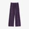 Pantalones de chándal de terciopelo con ribetes para mujer