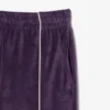 Pantalones de chándal de terciopelo con ribetes para mujer