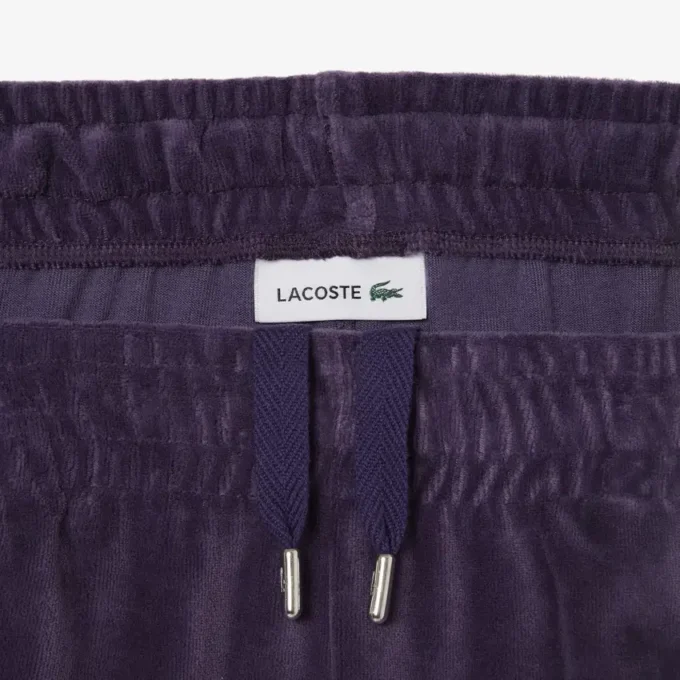 Pantalones de chándal de terciopelo con ribetes para mujer