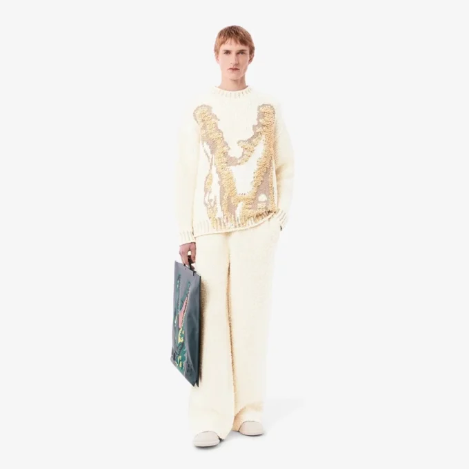 Pantalones de chándal oversize de punto para hombre