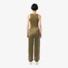 Pantalones de chándal oversize de satén para mujer