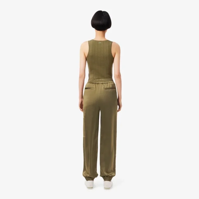 Pantalones de chándal oversize de satén para mujer