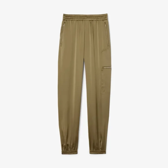Pantalones de chándal oversize de satén para mujer