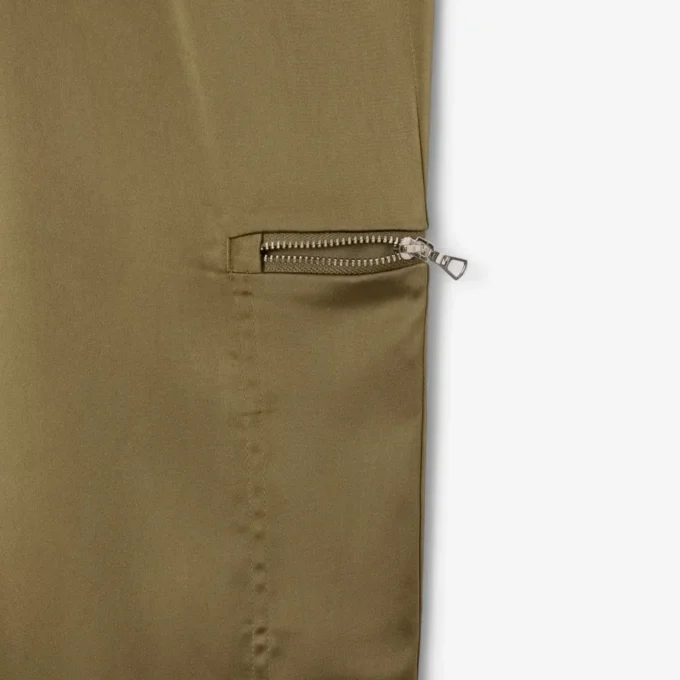 Pantalones de chándal oversize de satén para mujer