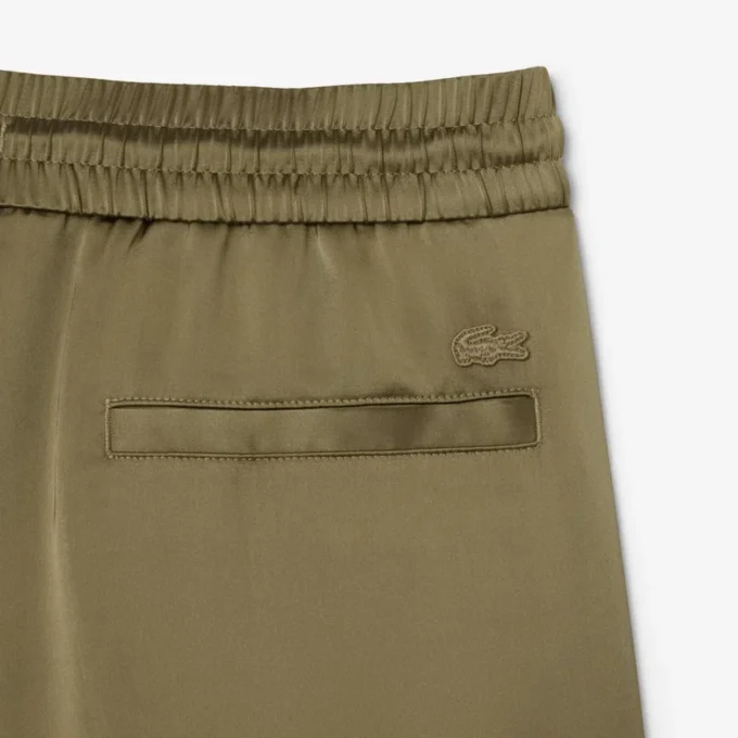 Pantalones de chándal oversize de satén para mujer