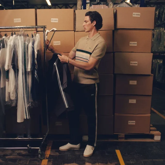 Jersey de cuello polo a rayas para hombre, fabricado en Francia