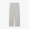 Pantalones de corte holgado con tejido slub