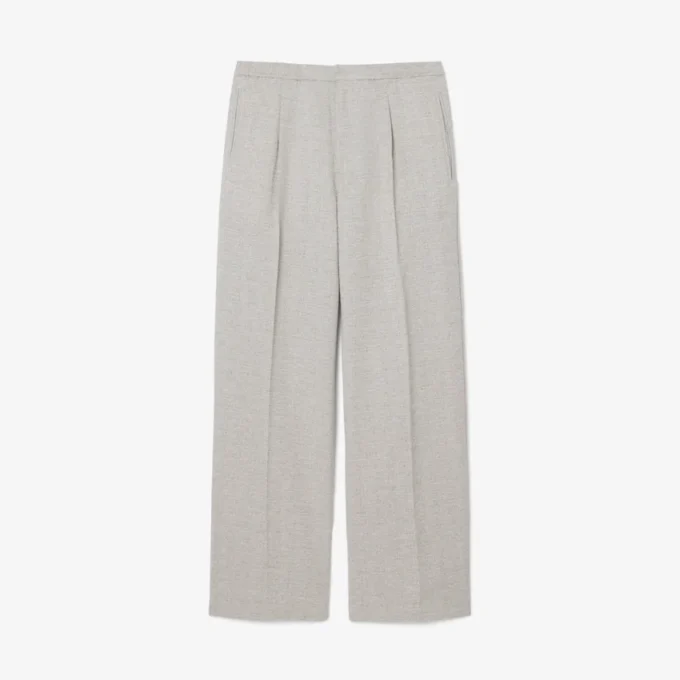 Pantalones de corte holgado con tejido slub