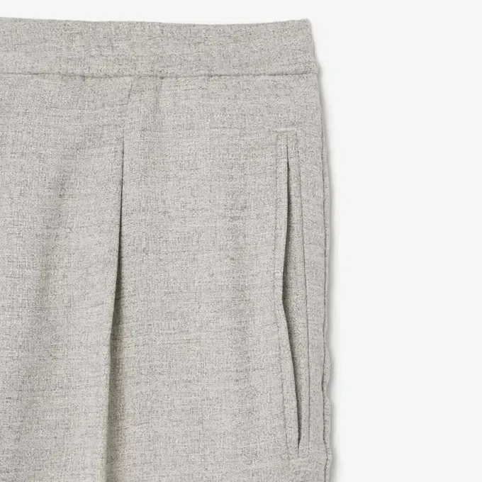 Pantalones de corte holgado con tejido slub