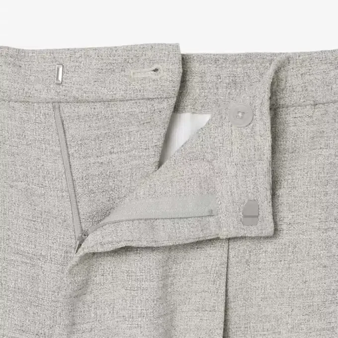 Pantalones de corte holgado con tejido slub