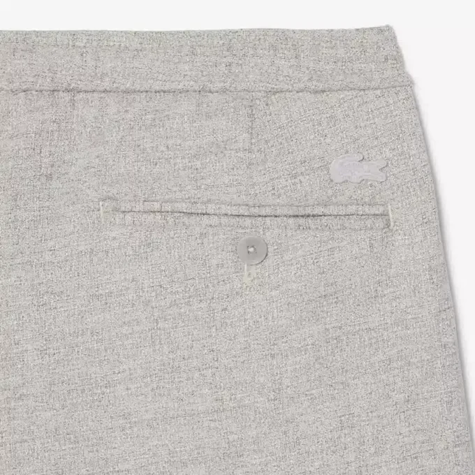 Pantalones de corte holgado con tejido slub