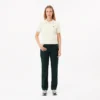 Pantalones de corte recto con detalle de pespuntes para mujer