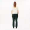 Pantalones de corte recto con detalle de pespuntes para mujer