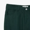 Pantalones de corte recto con detalle de pespuntes para mujer