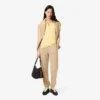 Pantalones de felpa con logotipo en relieve para mujer