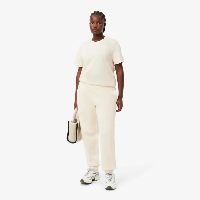 Pantalones de felpa con logotipo en relieve para mujer