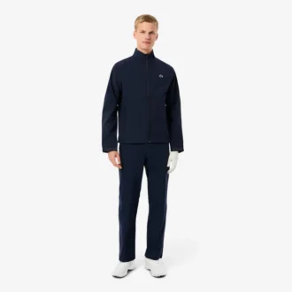Pantalones de golf elásticos de tejido repelente al agua para hombre