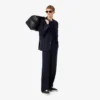 Pantalones de lana afieltrada de corte recto para hombre