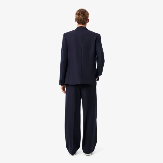 Pantalones de lana afieltrada de corte recto para hombre
