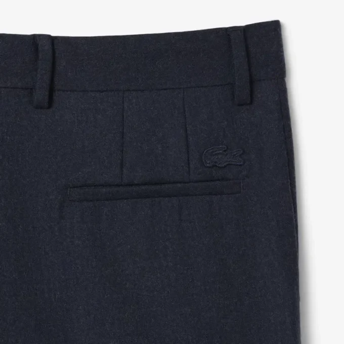 Pantalones de lana afieltrada de corte recto para hombre