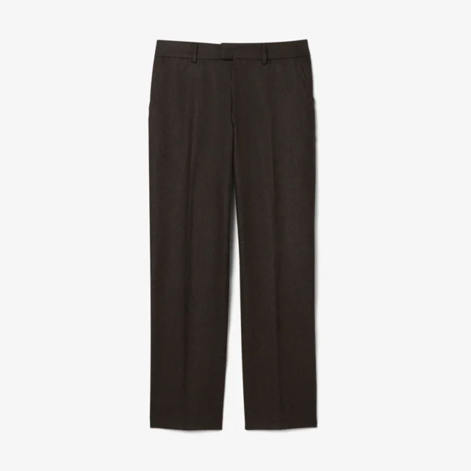 Pantalones de lana con diseño en chevron de corte recto para hombre