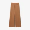 Pantalones de lana entallados de corte amplio de pasarela