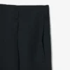 Pantalones de lana entallados de corte amplio de pasarela