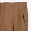 Pantalones de lana entallados de corte amplio de pasarela