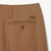 Pantalones de lana entallados de corte amplio de pasarela