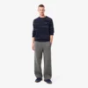 Pantalones de lana merina de corte holgado para hombre